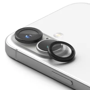 Ringke - Camera Lens Frame Glass (2 pack) - iPhone 16 / iPhone 16 Plus - Black