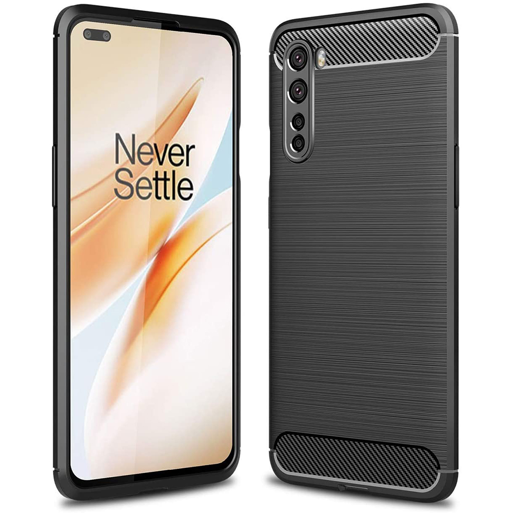 Techsuit - Carbon Silicone - OnePlus Nord 5G - Black