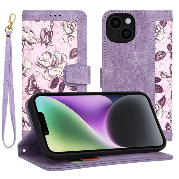 Techsuit - FlipCraft - iPhone 14 - Mysterious Purple