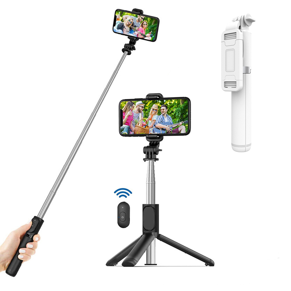 Techsuit - Selfie Stick (Q01) - with Bluetooth Remote Control and Stable Tripod Mount