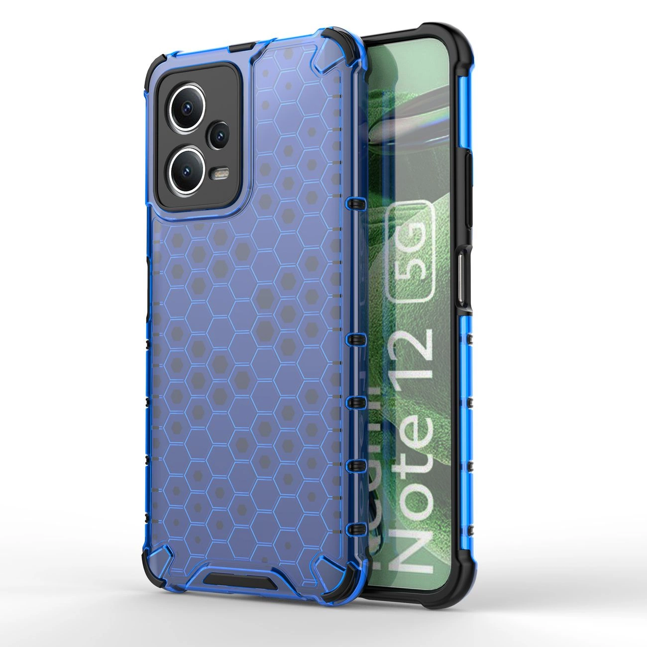 Honeycomb case for Xiaomi Redmi Note 12 5G / Poco X5 5G armored hybrid case blue