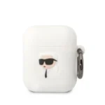 Karl Lagerfeld KLA2RUNIKH AirPods 1/2 cover white/white Silicone Karl Head 3D