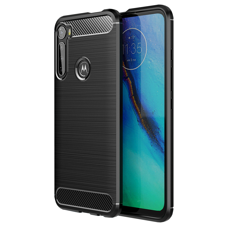 Techsuit - Carbon Silicone - Motorola One Fusion Plus - Black