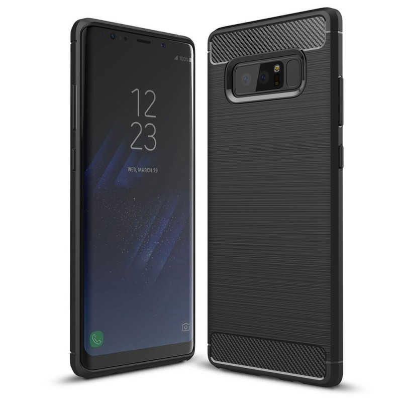 Techsuit - Carbon Silicone - Samsung Galaxy Note 8 - Black