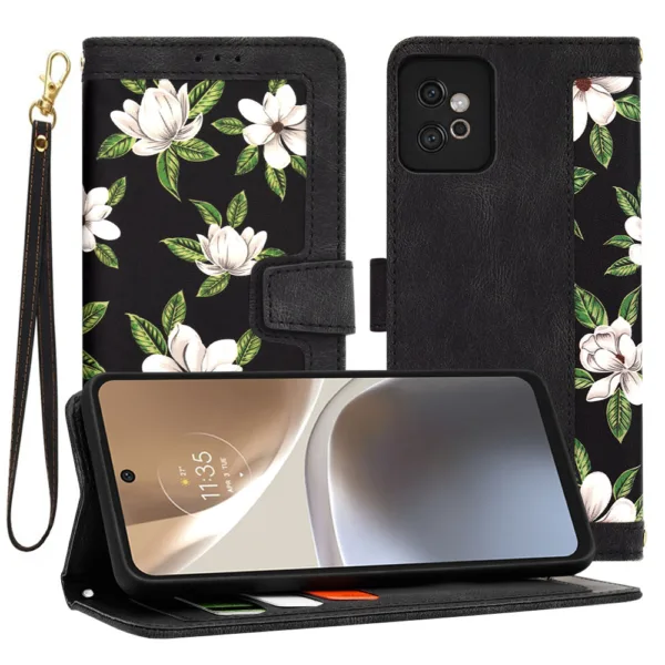 Techsuit - FlipCraft - Motorola Moto G32 - Flowers of the Dawn