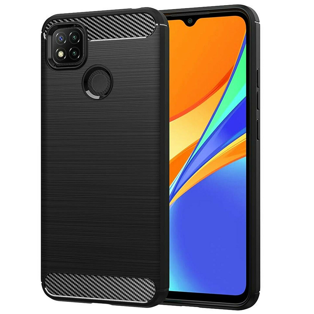 Techsuit - Carbon Silicone - Xiaomi Redmi 9C / Redmi 9C NFC - Black