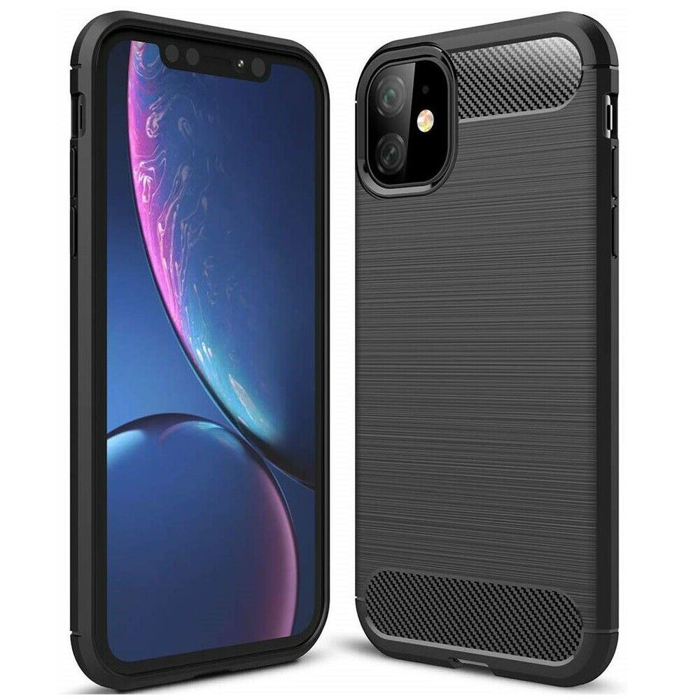 Techsuit - Carbon Silicone - iPhone 12 Mini - Black