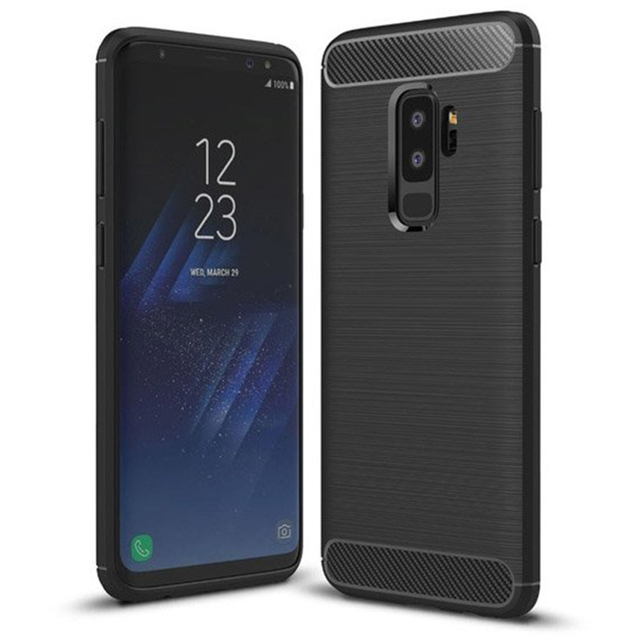 Techsuit - Carbon Silicone - Samsung Galaxy S9 Plus - Black