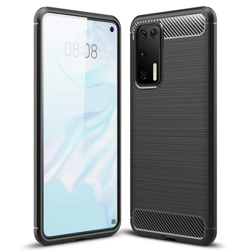 Techsuit - Carbon Silicone - Huawei P40 Pro - Black