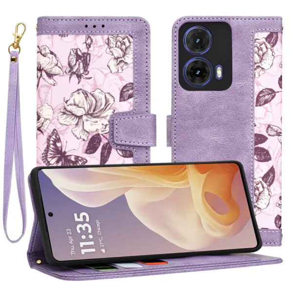 Techsuit - FlipCraft - Motorola Moto G85 - Mysterious Purple