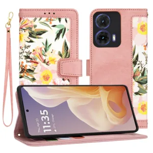 Techsuit - FlipCraft - Motorola Moto G85 - Sweetheart Pink