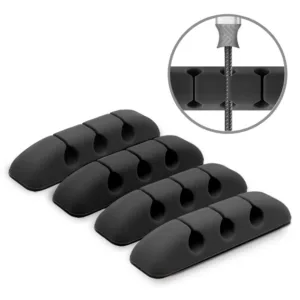 Ringke - Cable Organizer (4 pack) - 4 x 3 Slots - Black