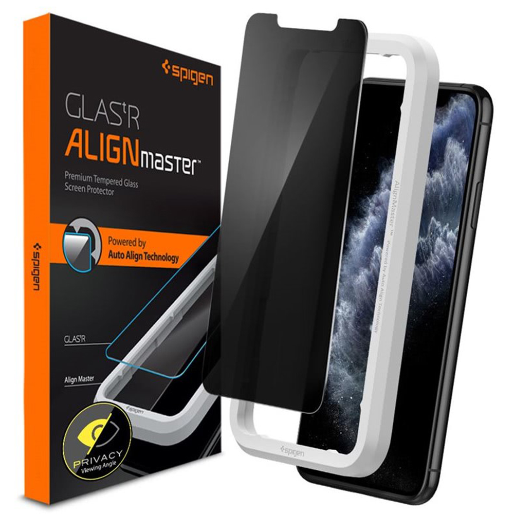 Spigen - Glas.tR Align Master - iPhone 11 / iPhone XR - Privacy