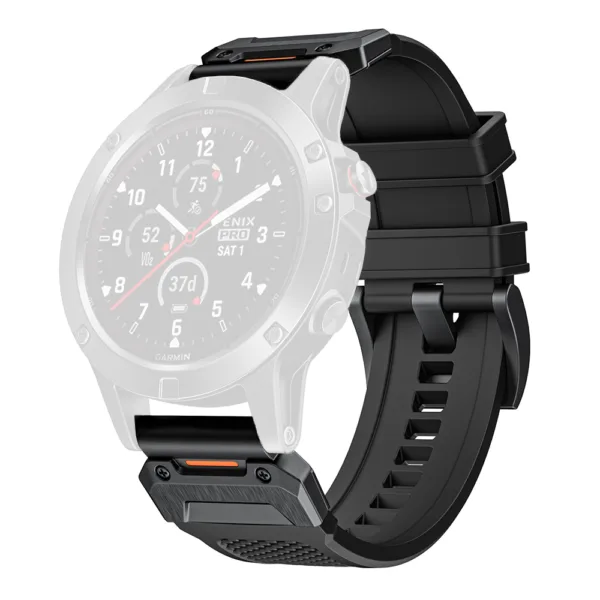 Techsuit - Watchband QuickFit 26mm (W068) - Garmin Fenix 3/3 HR/5X/5X Plus/6X/6X Pro/7X/7X Pro Solar - Black