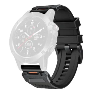 Techsuit - Watchband QuickFit 22mm (W068) - Garmin Fenix 5/5 Plus 6/6 Pro/7/Forerunner 935/945/Approach S60 - Black