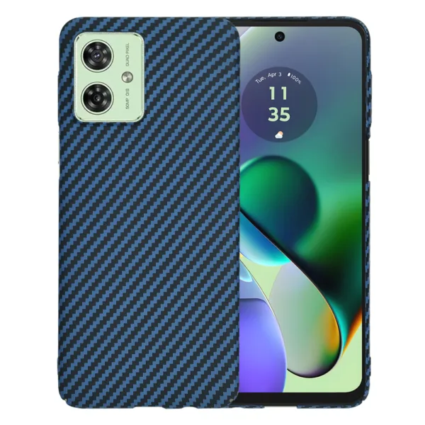 Techsuit - Carbonite FiberShell - Motorola Moto G54 / Moto G54 Power Edition / Moto G64 - Cyan