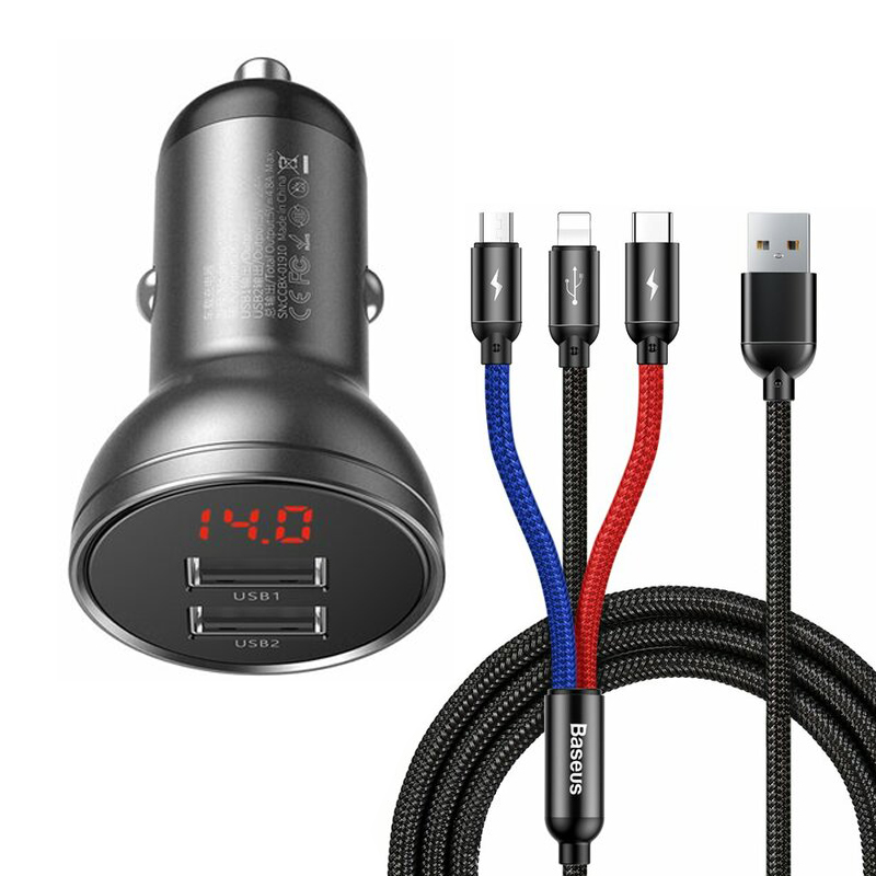 Baseus - Car Charger (TZCCBX-0G) - Digital Display