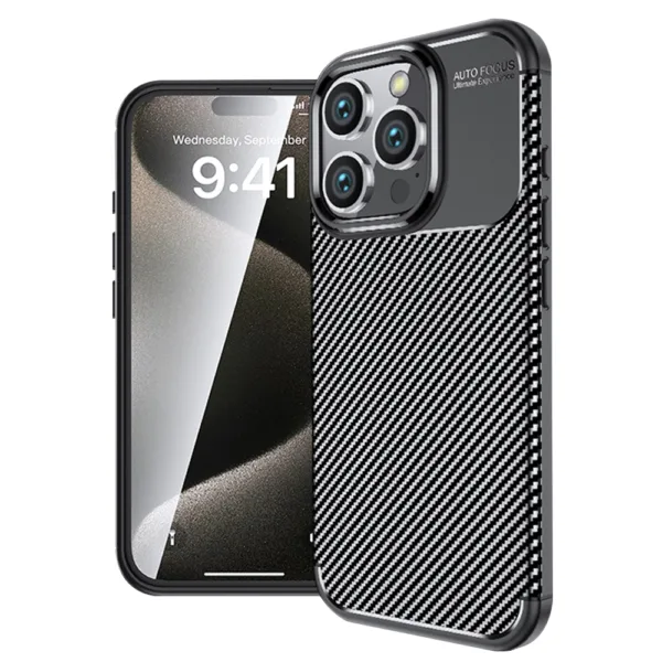 Techsuit - CarbonFiber - iPhone 16 Pro - Black