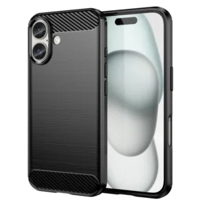 Techsuit - Carbon Silicone - iPhone 16 - Black