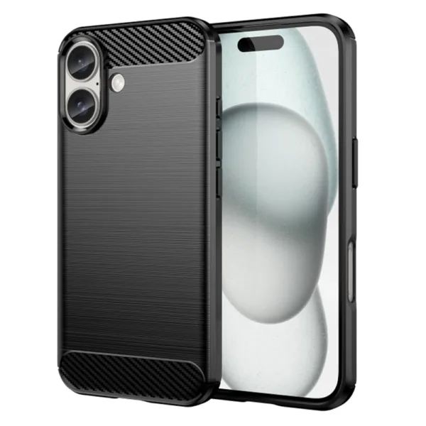 Techsuit - Carbon Silicone - iPhone 16 Plus - Black