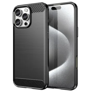 Techsuit - Carbon Silicone - iPhone 16 Pro - Black