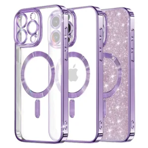 Techsuit - Luxury Glitter MagSafe - iPhone 16 Pro Max - Light Purple