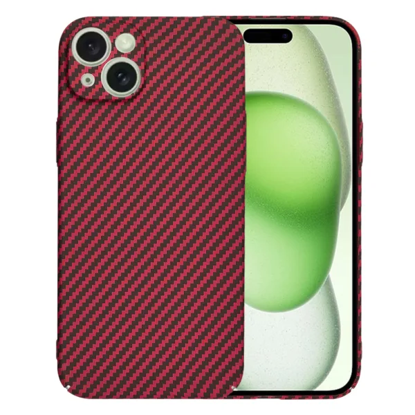 Techsuit - Carbonite FiberShell - iPhone 15 Plus - Red