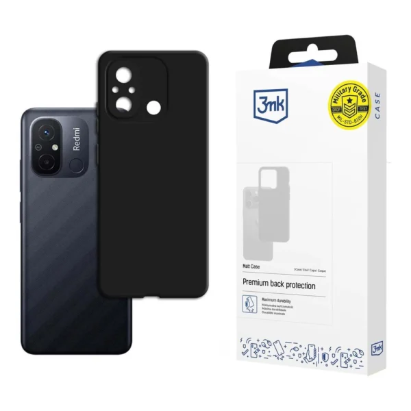 3mk Matt Case for Xiaomi Redmi 12C - black