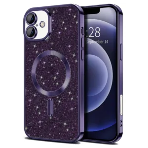 Techsuit - Luxury Glitter MagSafe - iPhone 16 Plus - Deep Purple