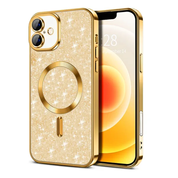 Techsuit - Luxury Glitter MagSafe - iPhone 16 Plus - Gold