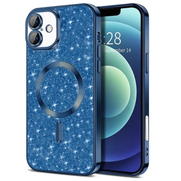 Techsuit - Luxury Glitter MagSafe - iPhone 16 Plus - Deep Blue