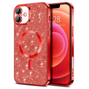 Techsuit - Luxury Glitter MagSafe - iPhone 16 Plus - Red