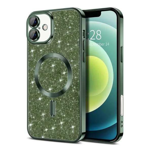 Techsuit - Luxury Glitter MagSafe - iPhone 16 Plus - Deep Green