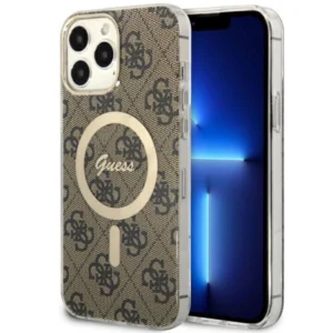 Guess GUHMP13XH4STW iPhone 13 Pro Max 6.7" brown/brown hardcase 4G MagSafe