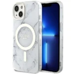 Guess GUHMP14MPCUMAH iPhone 14 Plus 6.7" white/white hardcase Marble MagSafe