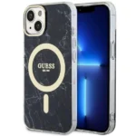 Guess GUHMP14SPCUMAK iPhone 14 6.1" black/black hardcase Marble MagSafe