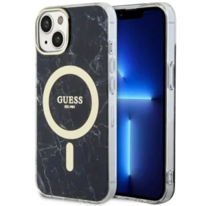 Guess GUHMP14SPCUMAK iPhone 14 6.1" black/black hardcase Marble MagSafe