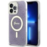 Guess GUHMP14XH4STU iPhone 14 Pro Max 6.7" purple/purple hardcase 4G MagSafe