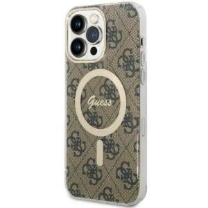 Guess GUHMP14XH4STW iPhone 14 Pro Max 6.7" brown/brown hardcase 4G MagSafe