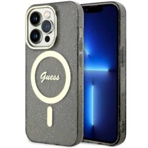 Guess GUHMP14XHCMCGK iPhone 14 Pro Max 6.7" black/black hardcase Glitter Gold MagSafe