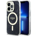 Guess GUHMP14XPCUMAK iPhone 14 Pro Max 6.7" black/black hardcase Marble MagSafe