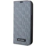 Karl Lagerfeld KLBKP14XSAKLHPG iPhone 14 Pro Max 6.7" bookcase silver/silver Saffiano Monogram