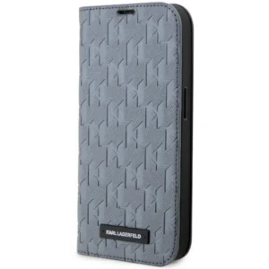 Karl Lagerfeld KLBKP14XSAKLHPG iPhone 14 Pro Max 6.7" bookcase silver/silver Saffiano Monogram