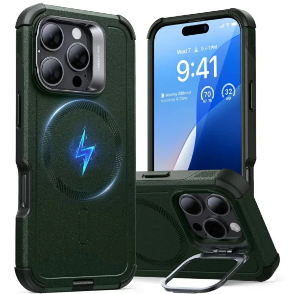 ESR - Cyber Armor Kickstand - iPhone 16 Pro Max - Green