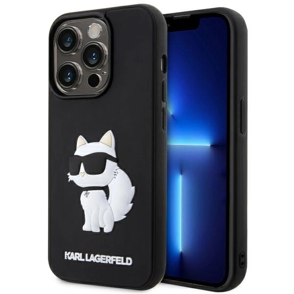 Karl Lagerfeld KLHCP14X3DRKHNK iPhone 14 Pro Max 6.7" black/black hardcase Rubber Choupette 3D