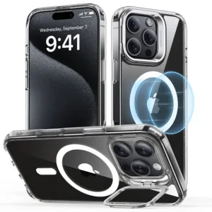 ESR - Classic Hybrid HaloLock Kickstand - iPhone 16 Pro Max - Clear