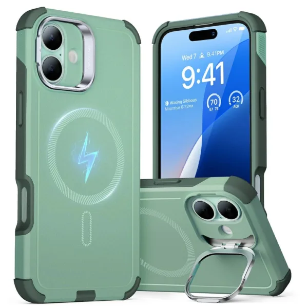 ESR - Cyber Armor Kickstand - iPhone 16 - Green