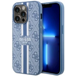 Guess GUHMP14LP4RPSB iPhone 14 Pro 6.1" blue/blue hardcase 4G Printed Stripes MagSafe