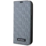 Karl Lagerfeld KLBKP14LSAKLHPG iPhone 14 Pro 6.1" bookcase silver/silver Saffiano Monogram