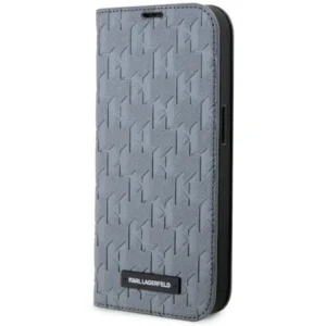 Karl Lagerfeld KLBKP14LSAKLHPG iPhone 14 Pro 6.1" bookcase silver/silver Saffiano Monogram